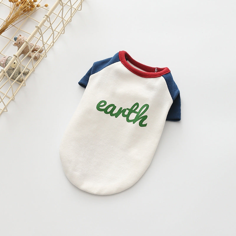 Fashion Embroidered Dog Sweatshirt with Letter Design