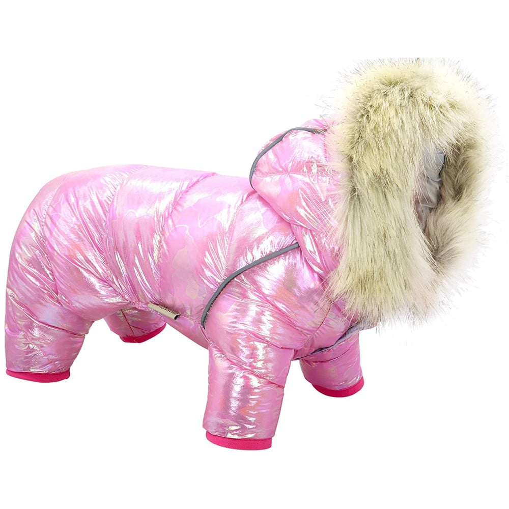 Colorful Dog Sweater with Button and Hat (Four Legs)