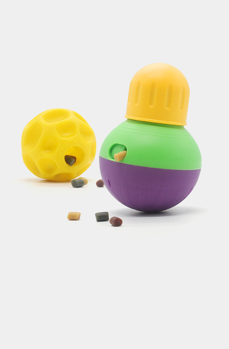 Starmark Treat Dispensing Wobble Ball for Dogs