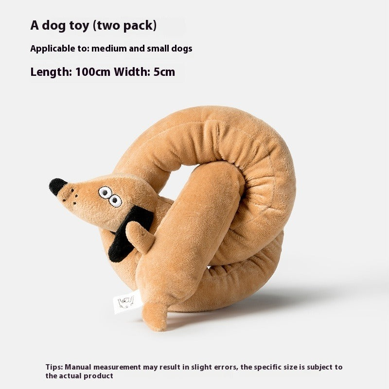 Sausage Dog Plush Chew Toy for Dogs