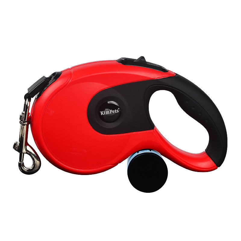Retractable Dog Leash with One-Button Lock and Grip