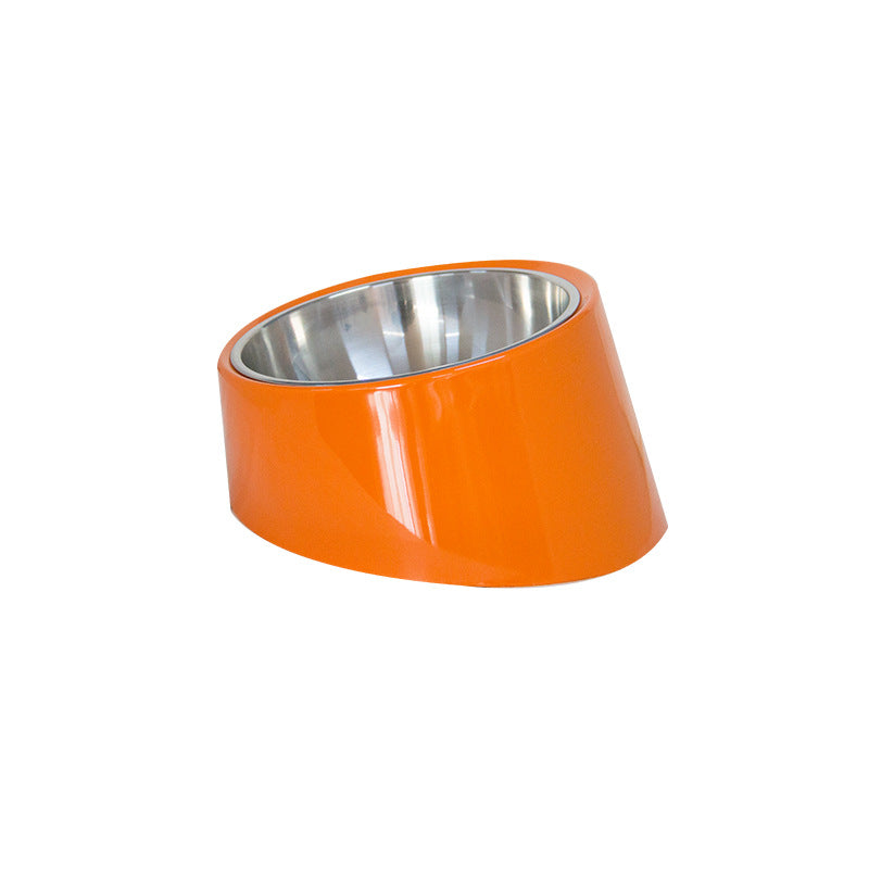 Inclined Stainless Steel Bowl for Dogs and Cats