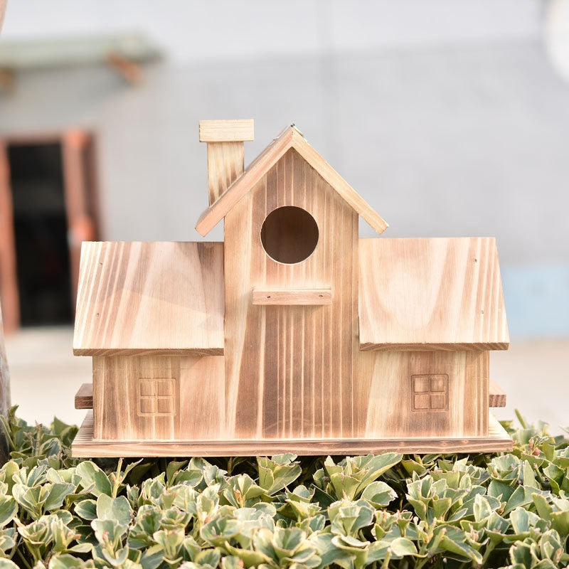 Small Wooden Hanging Bird Nest