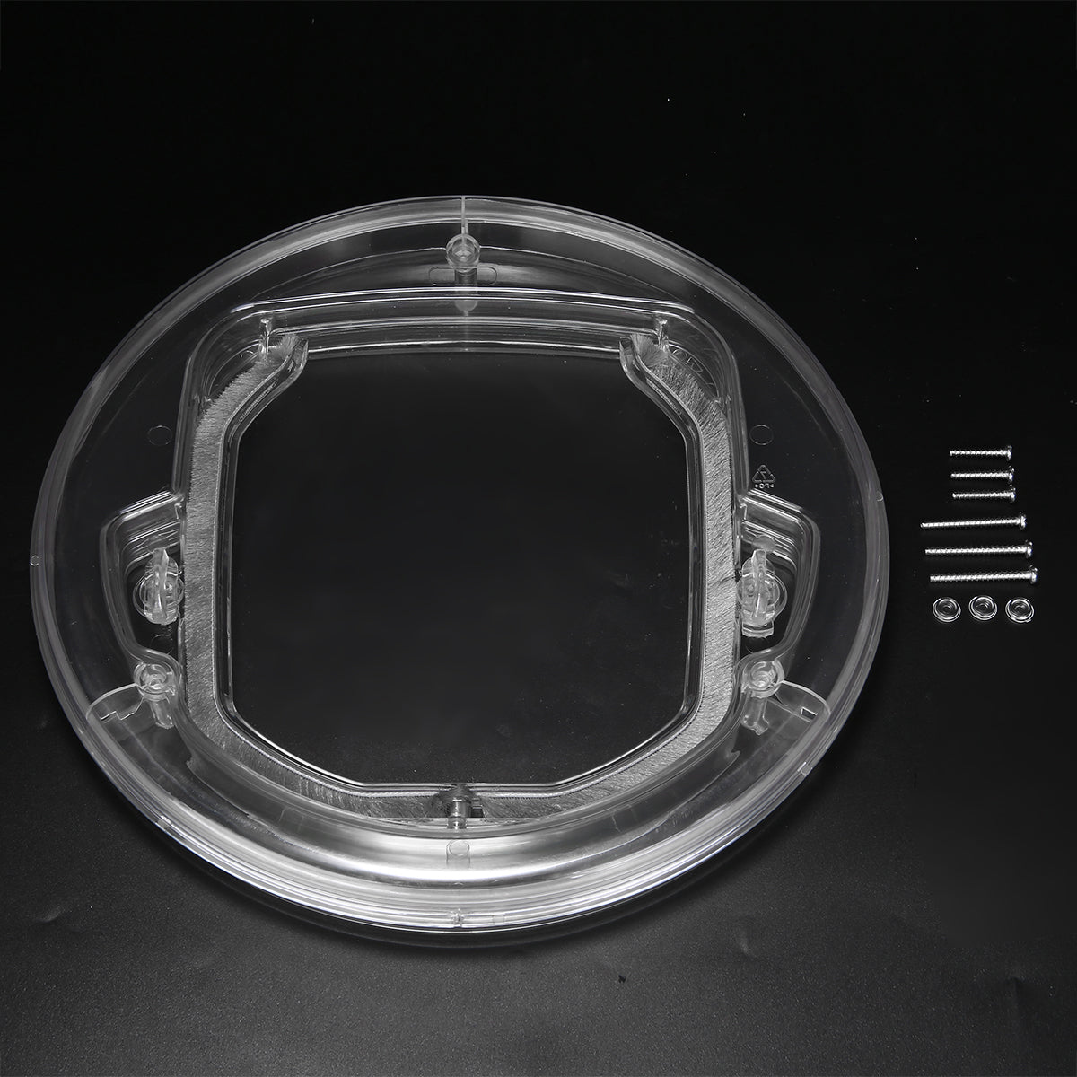 Glass Pet Door for Cats and Dogs - Round Design