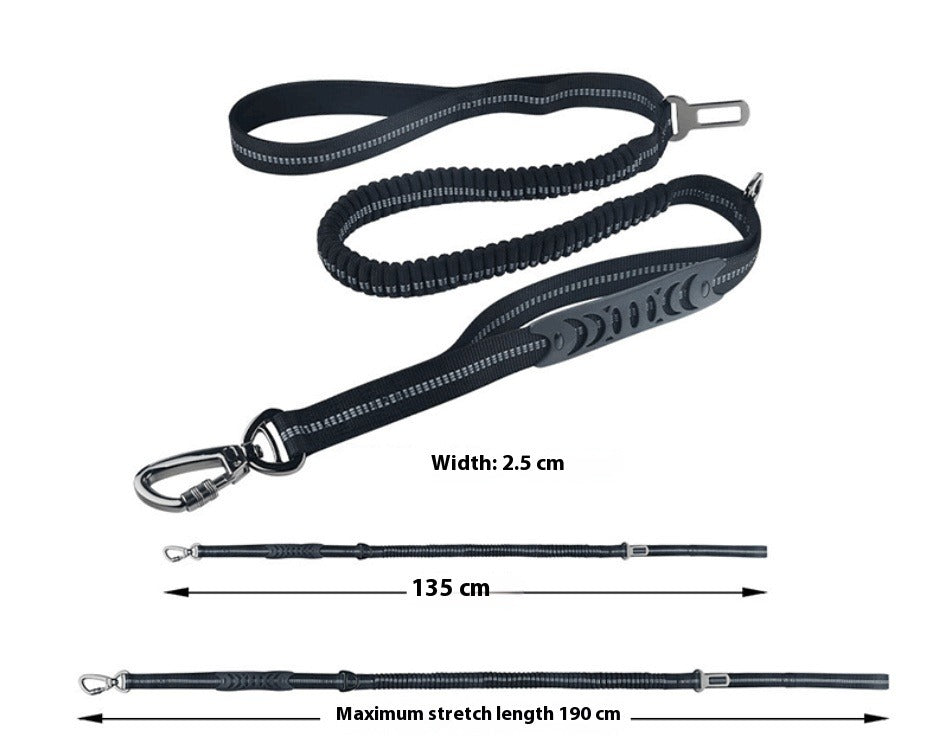 Retractable Reflective Dog Leash with Padded Handle
