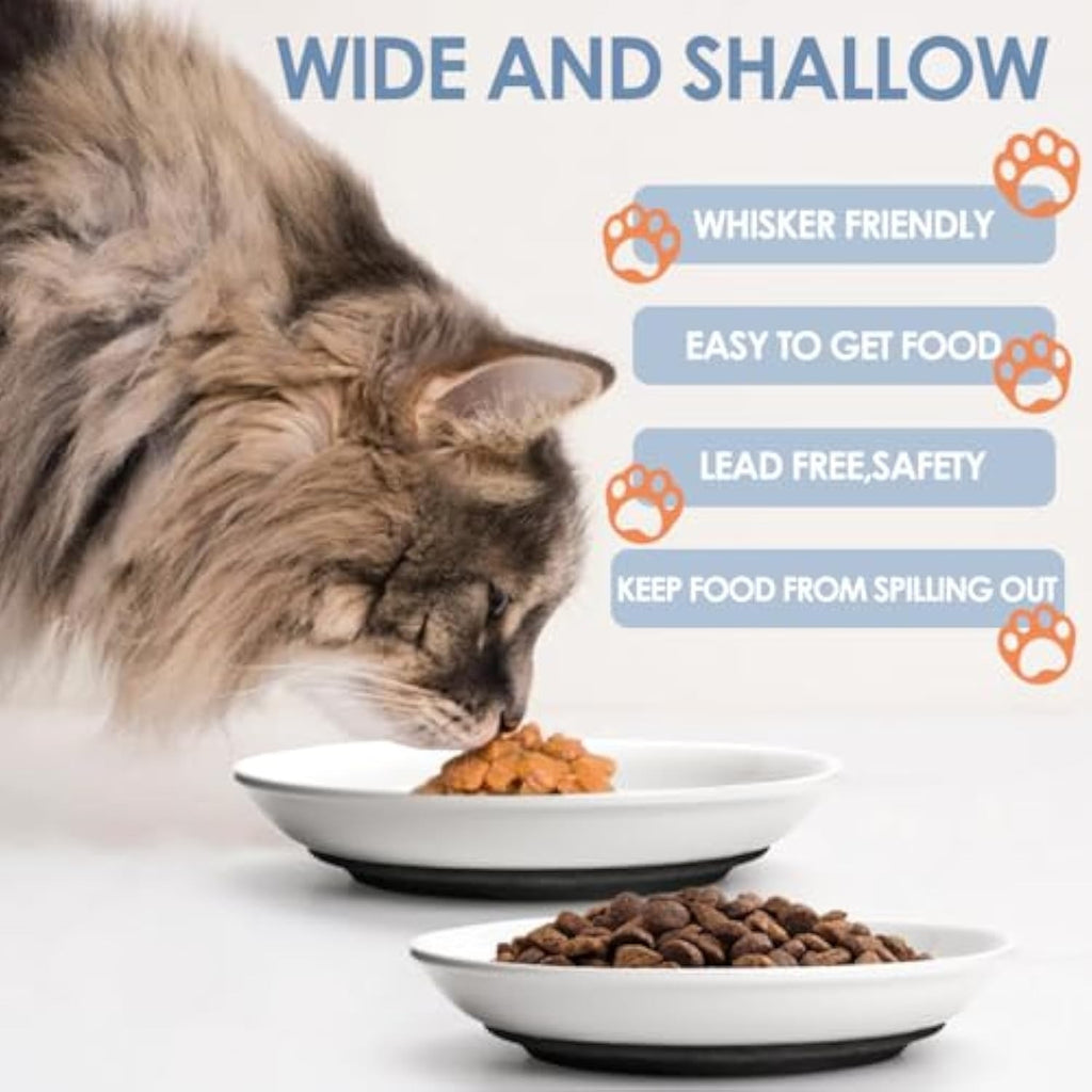 Ceramic Whisker-Friendly Cat Bowl