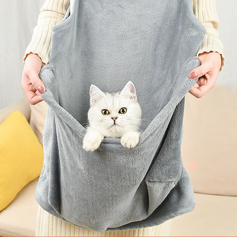 Cat Holding Suit Arctic Velvet Pet Bib