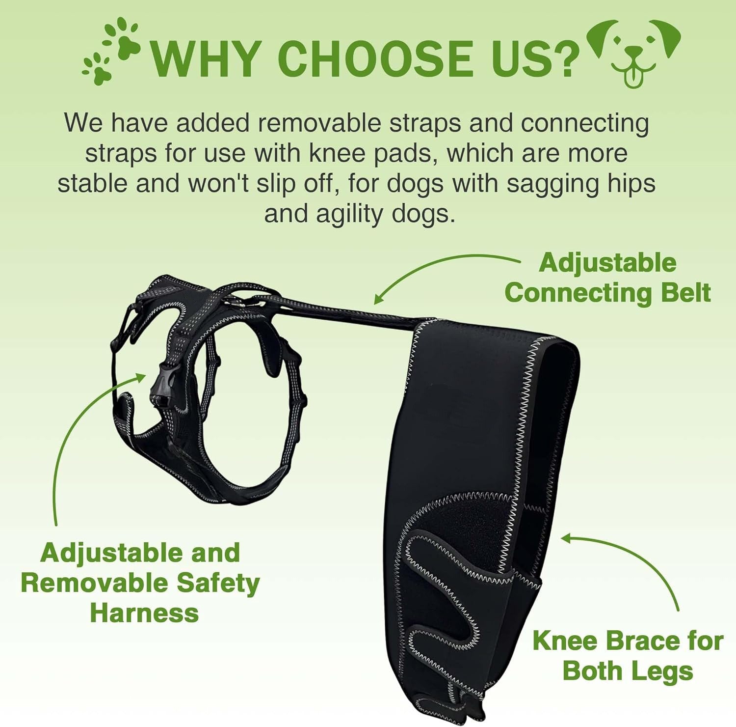 Pet Knee Brace with Joint Support Strap