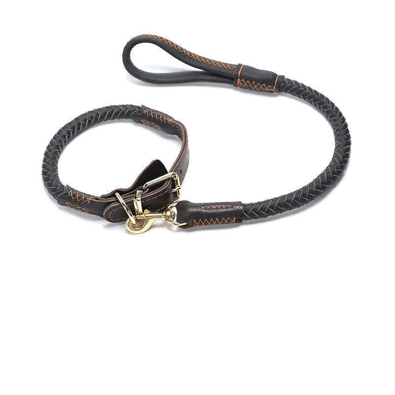 Leather Dog Leash for Medium and Large Breeds