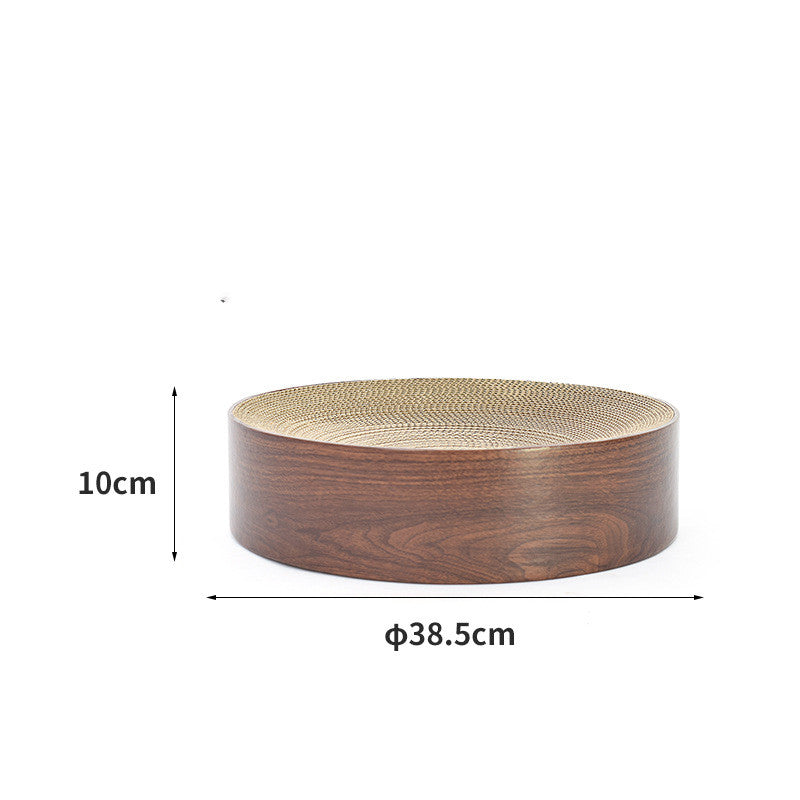 Large Round Cat Scratch Board and Toy with Corrugated Paper