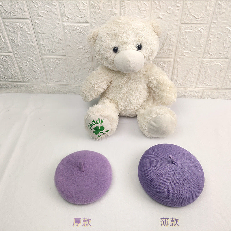 Ins Style Wool Beret for Pets - Dog and Cat Accessory