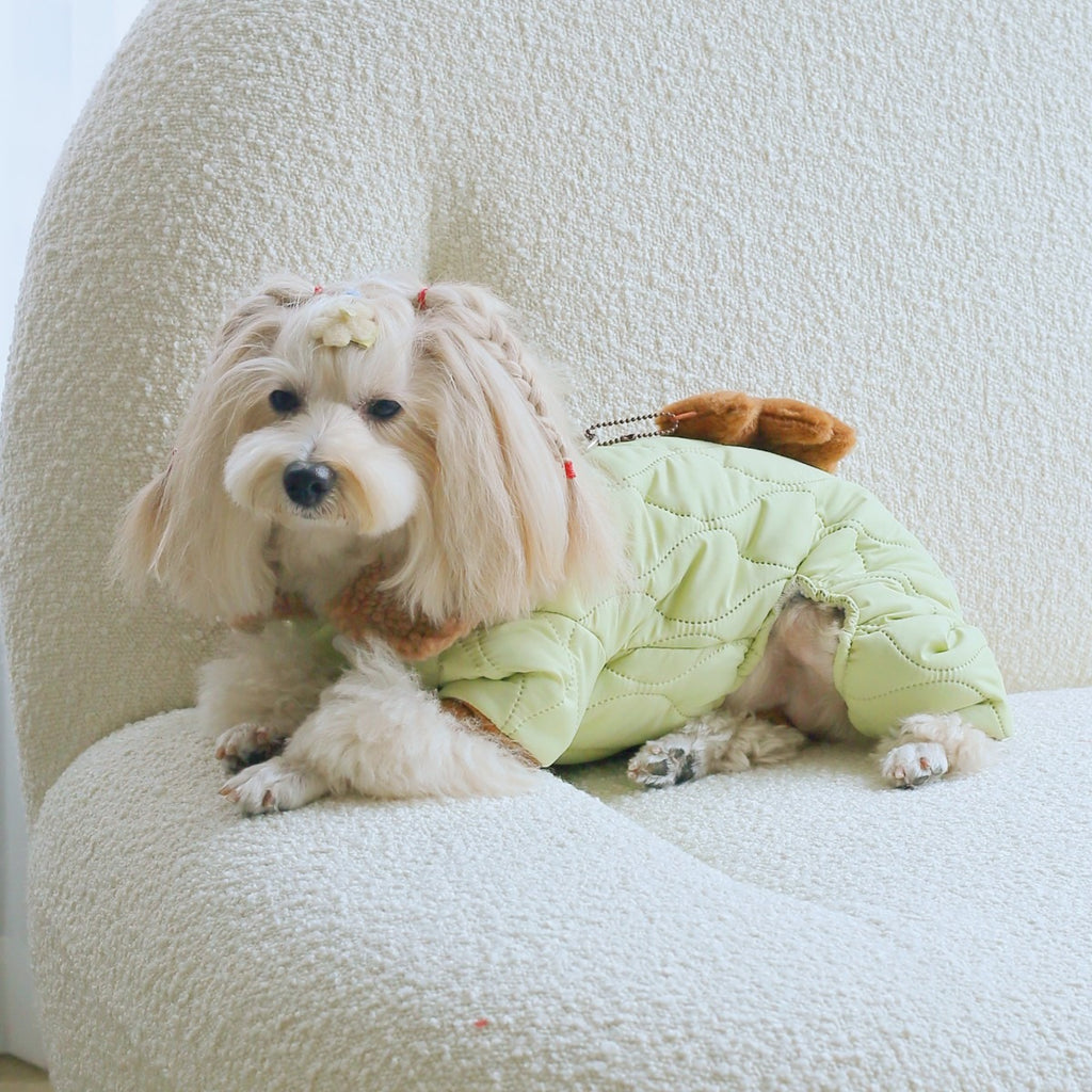 Extra Thick Pet Dog Jacket with Toy Bear Pendant
