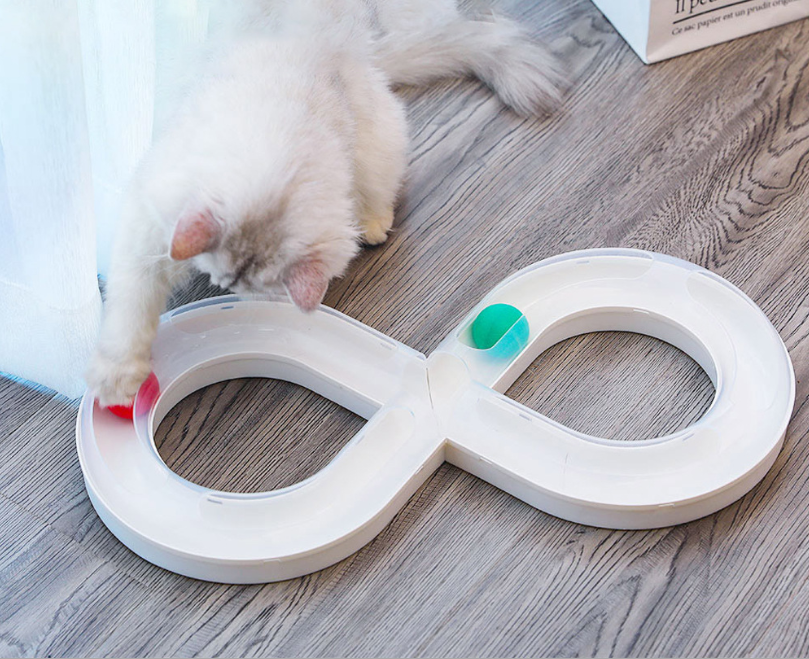 HOOPET Cat Toy Set with Spinning Wheel and Teaser