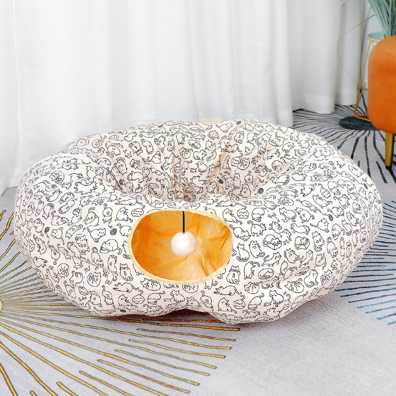 Cat Crawling Play Tunnel