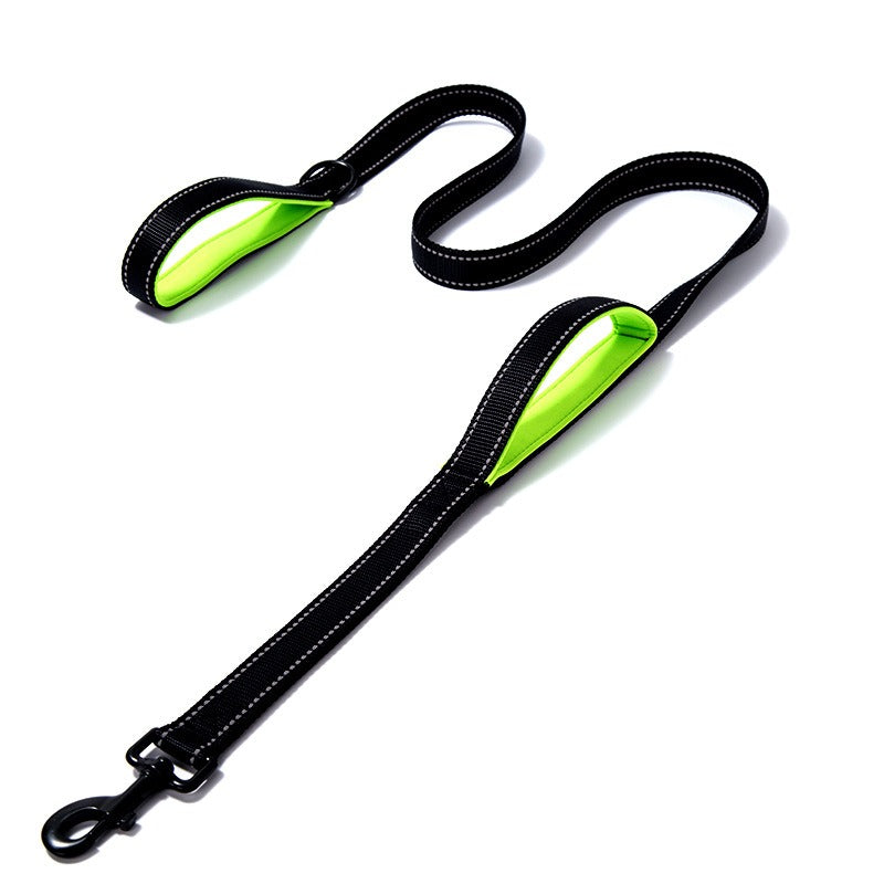 Reflective Nylon Double Dog Leash