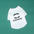 Spring Summer Cotton Stretch Pet Letter T-Shirt
