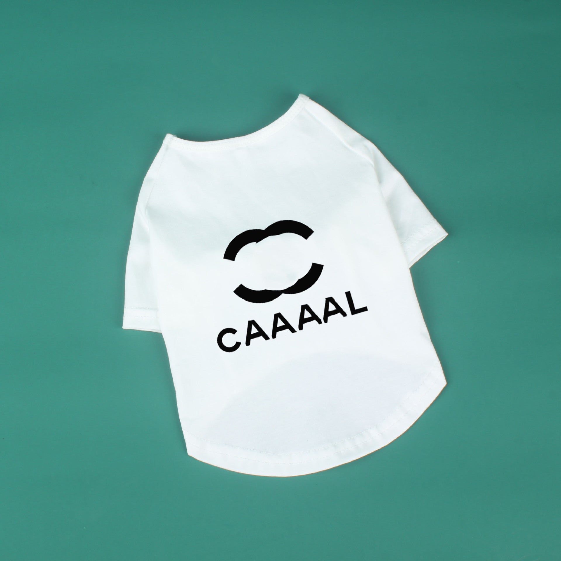 Spring Summer Cotton Stretch Pet Letter T-Shirt