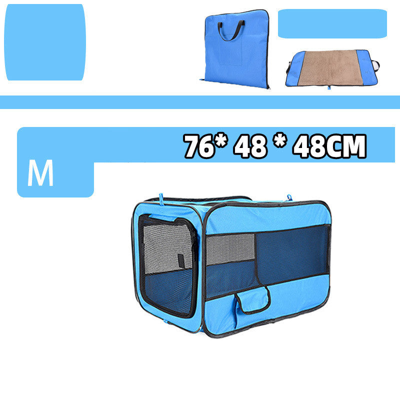Portable Folding Pet Travel Carrier with Safety Zippers