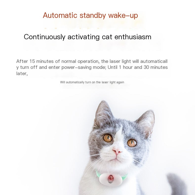Smart Laser Cat Collar Toy with Rechargeable Infrared