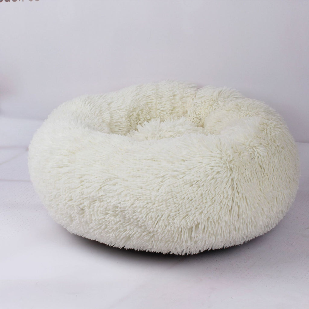 Round Plush Pet Bed for Small Dogs & Cats