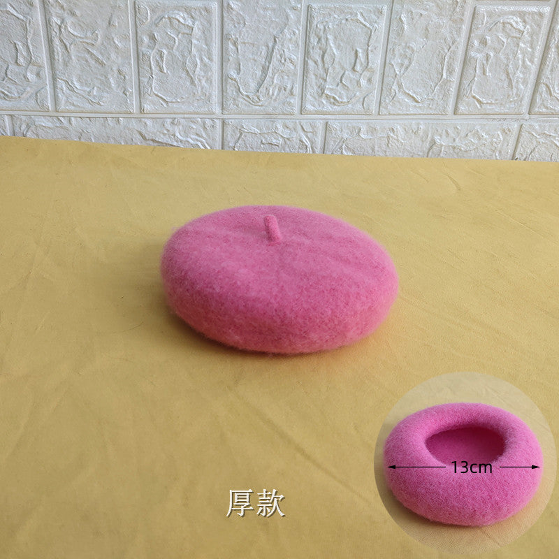 Ins Style Wool Beret for Pets - Dog and Cat Accessory