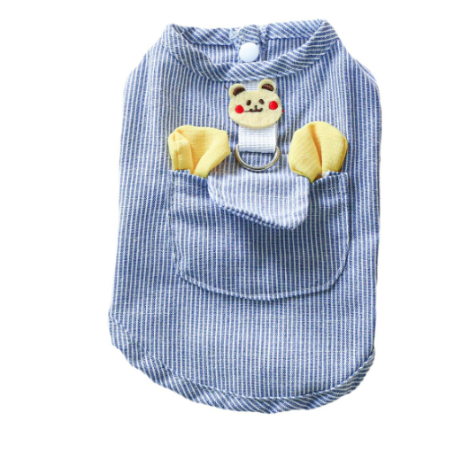 Teddy Cat Bichon Pomeranian Dog Vest with Traction Rope