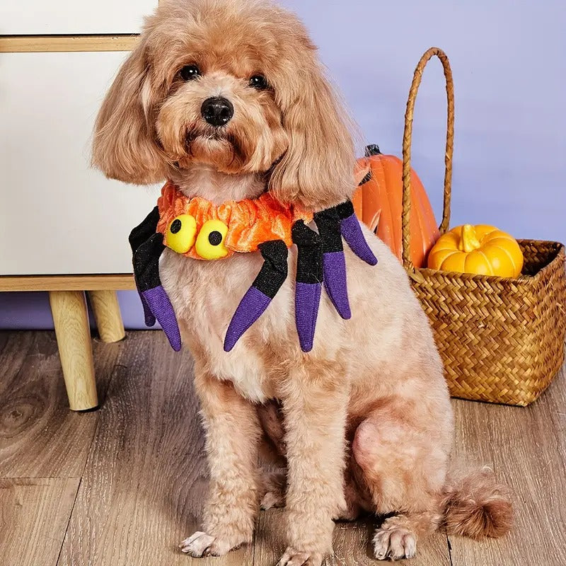 Orange Spider-Man Octopus Neck Scarf for Pets