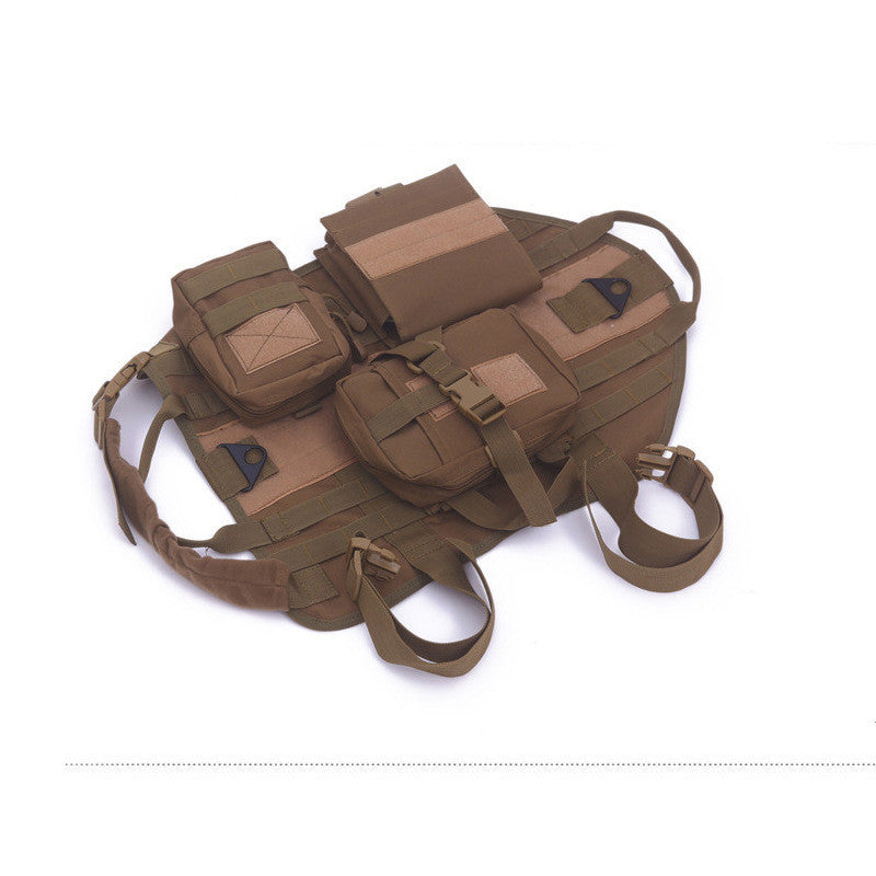 Tactical Dog Vest with MOLLE System and Accessories