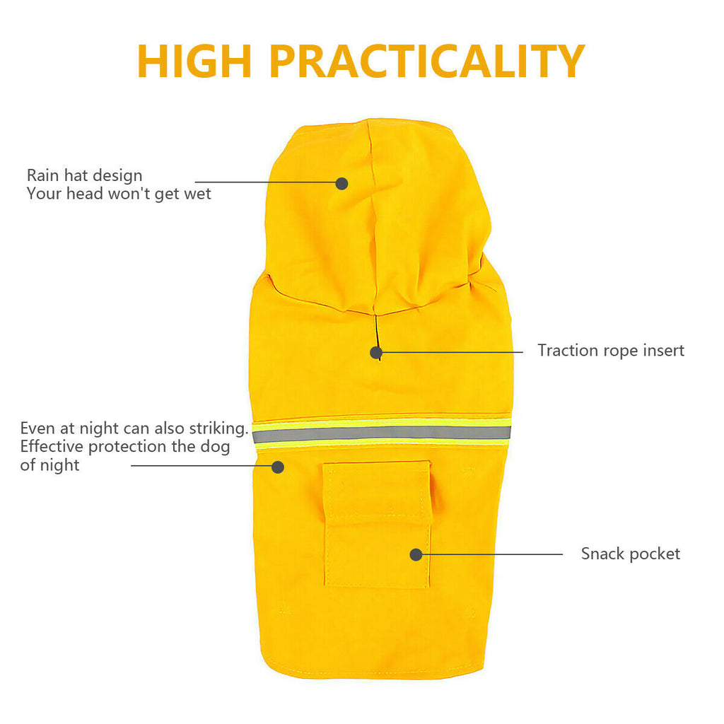 Waterproof Reflective Dog Raincoat with Hood