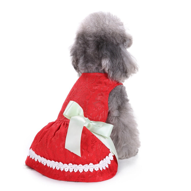 Polka Dot Pet Summer Dress - Watermelon & Strawberry