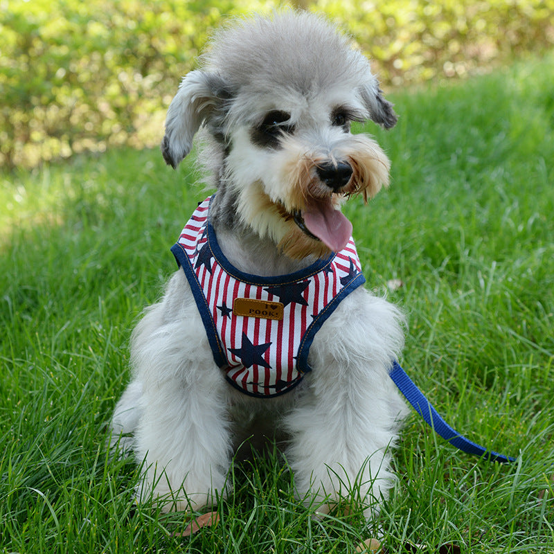 Dog Harness Leash - Denim Pet Safety Strap