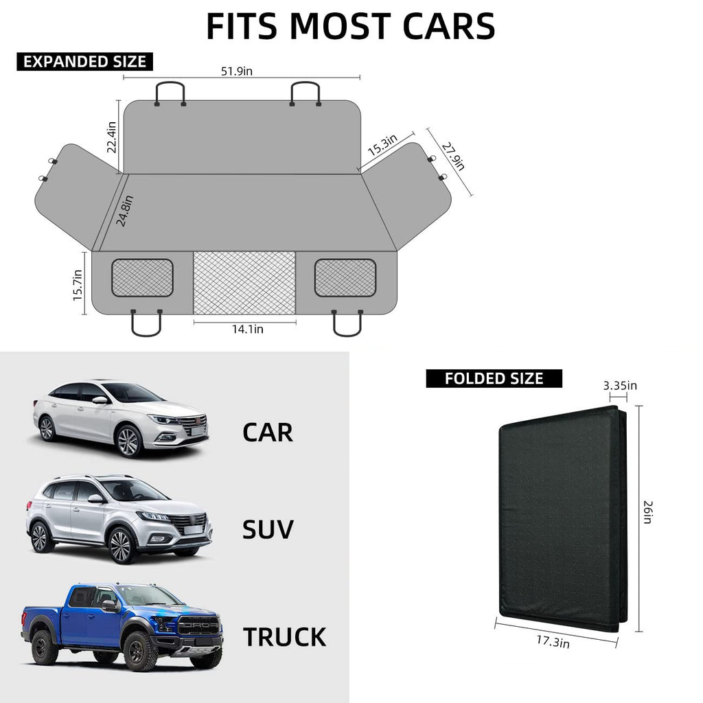 Extended Load-Bearing Car Pet Hammock Mat
