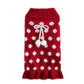Polka Dot Dog Cat Lotus Leaf Skirt Sweater