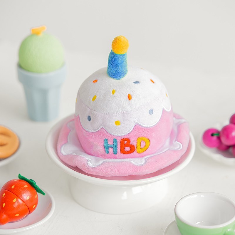 Cute Plush Birthday Hat Toy for Dogs and Cats