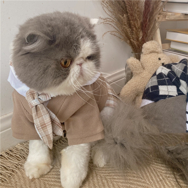 British Plaid Sweater for Pets - Spring Edition