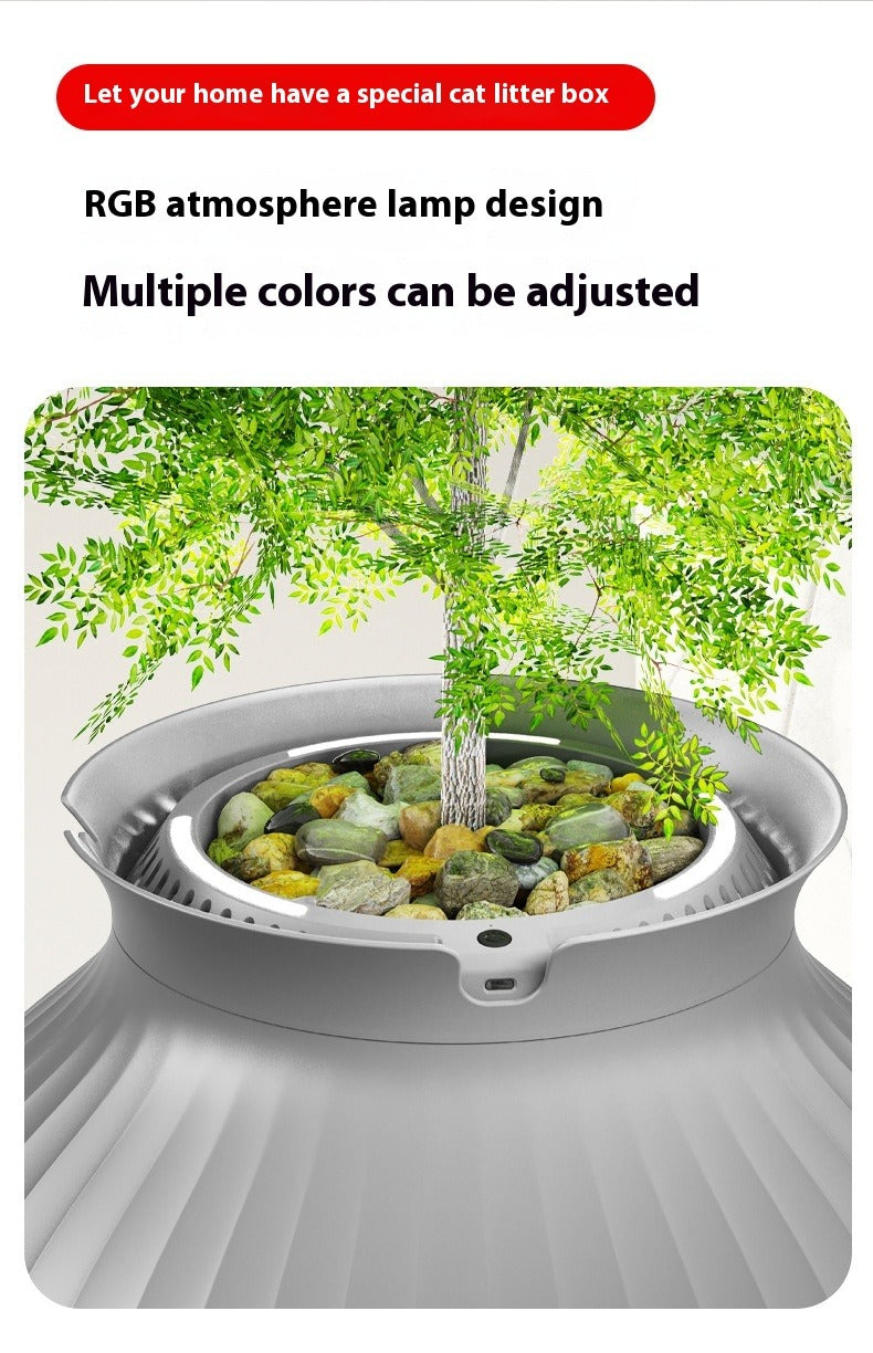 Enclosed Flower Pot Cat Litter Box
