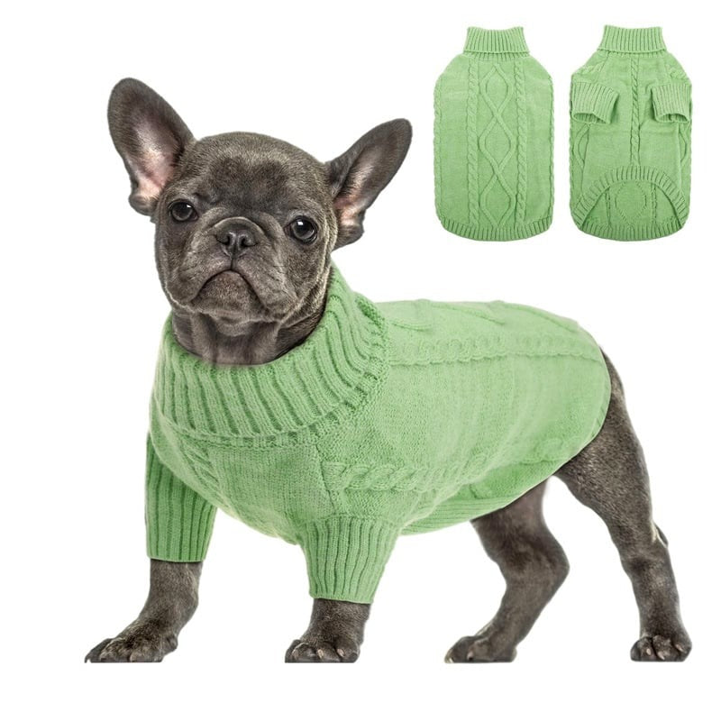 Dog Turtleneck Knitted Sweater