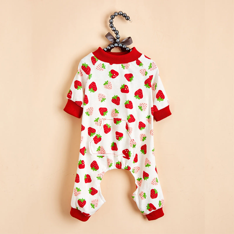 Comfortable Printed Pajamas for Four-Legged Pets