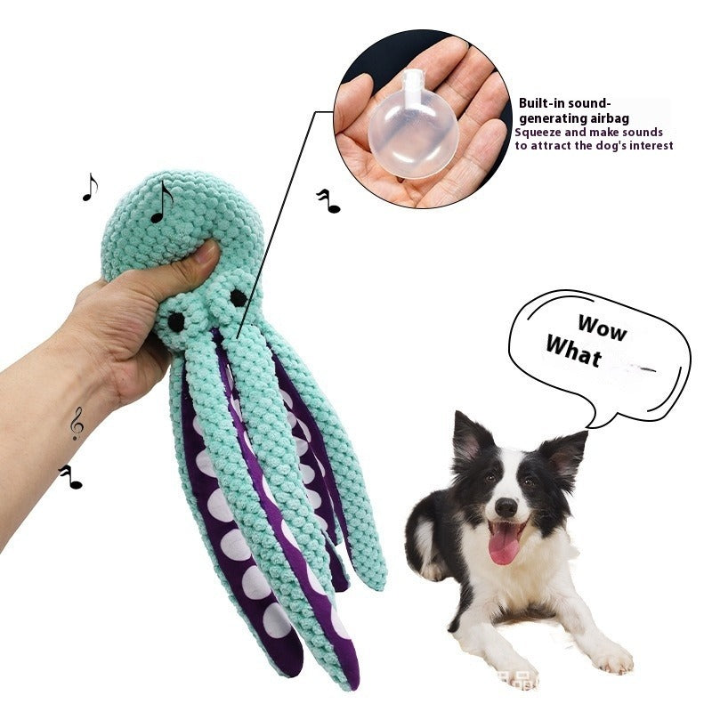 Plush Squeaky Octopus Pet Toy