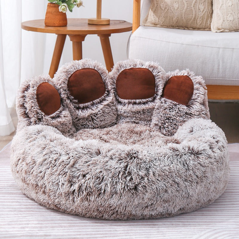 Bear Paw Plush Dog Bed