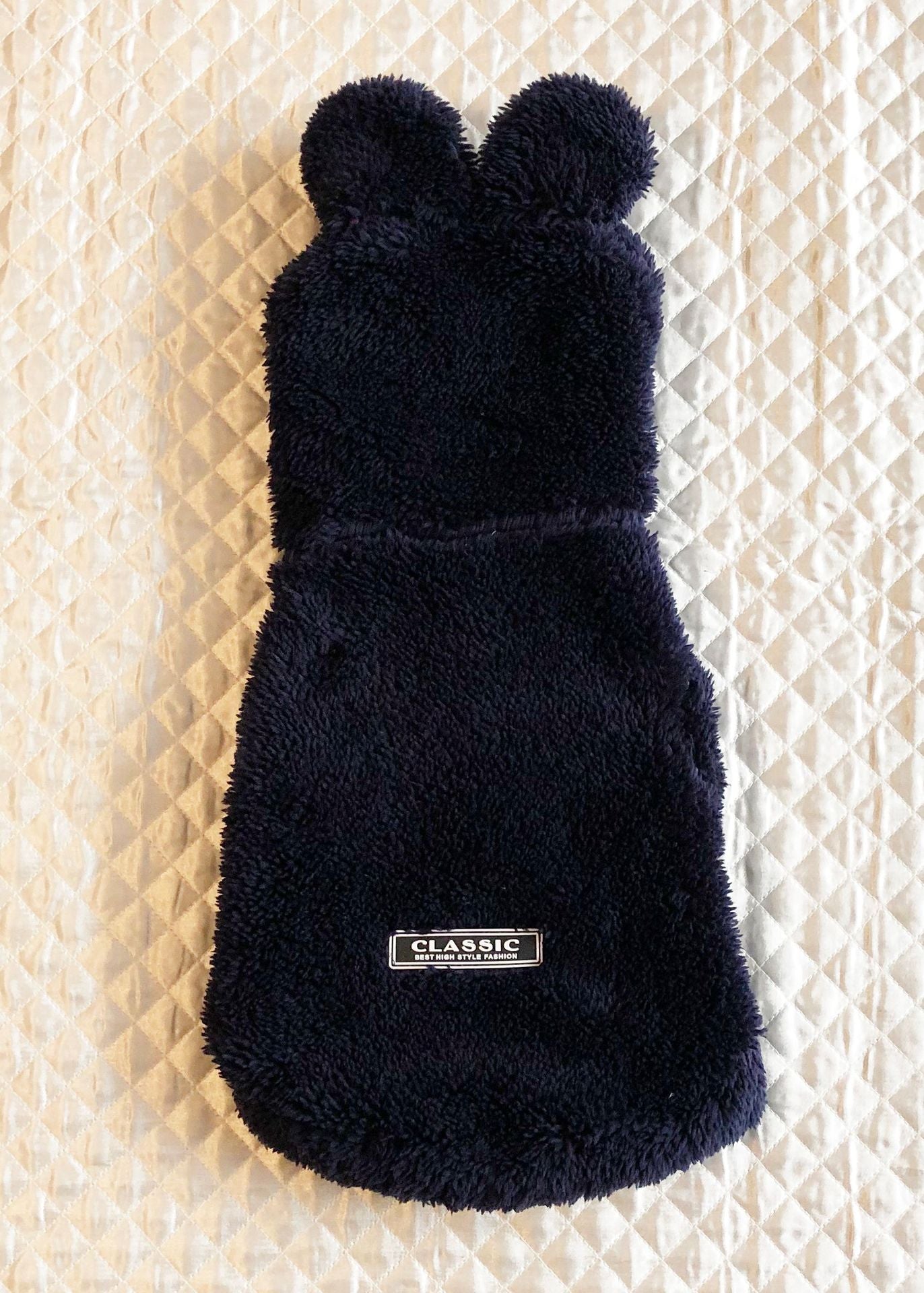 New Bear Ear Hoodie for Teddy Dogs in Solid Color