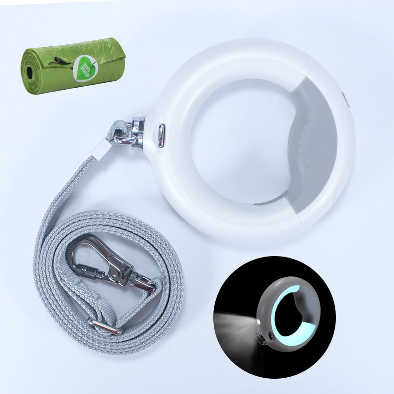 Luminous Automatic Telescopic Dog Leash Lamp