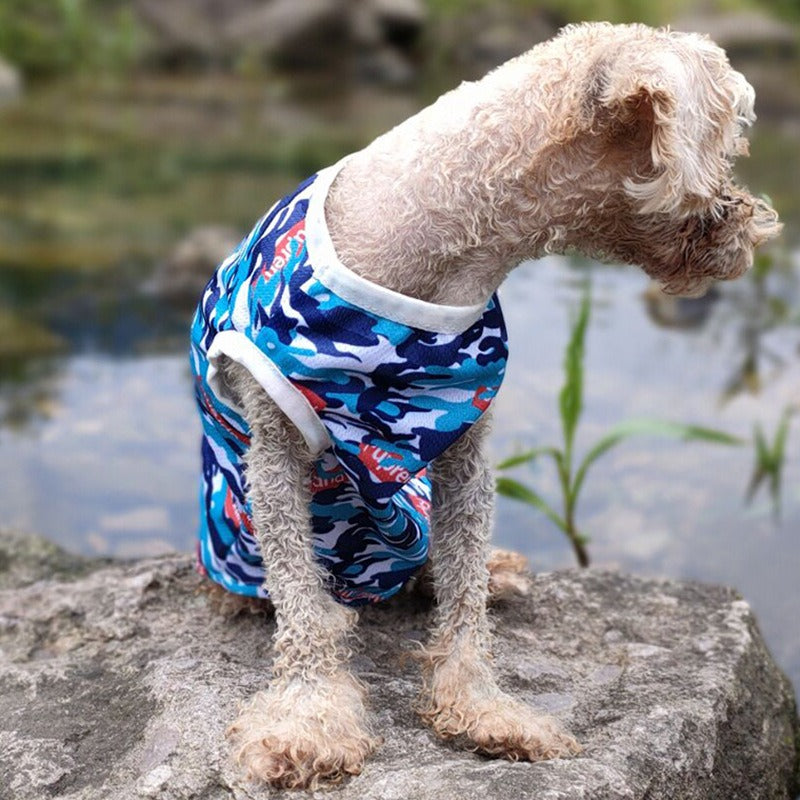 Camouflage Dog Vest Summer Pet Clothes