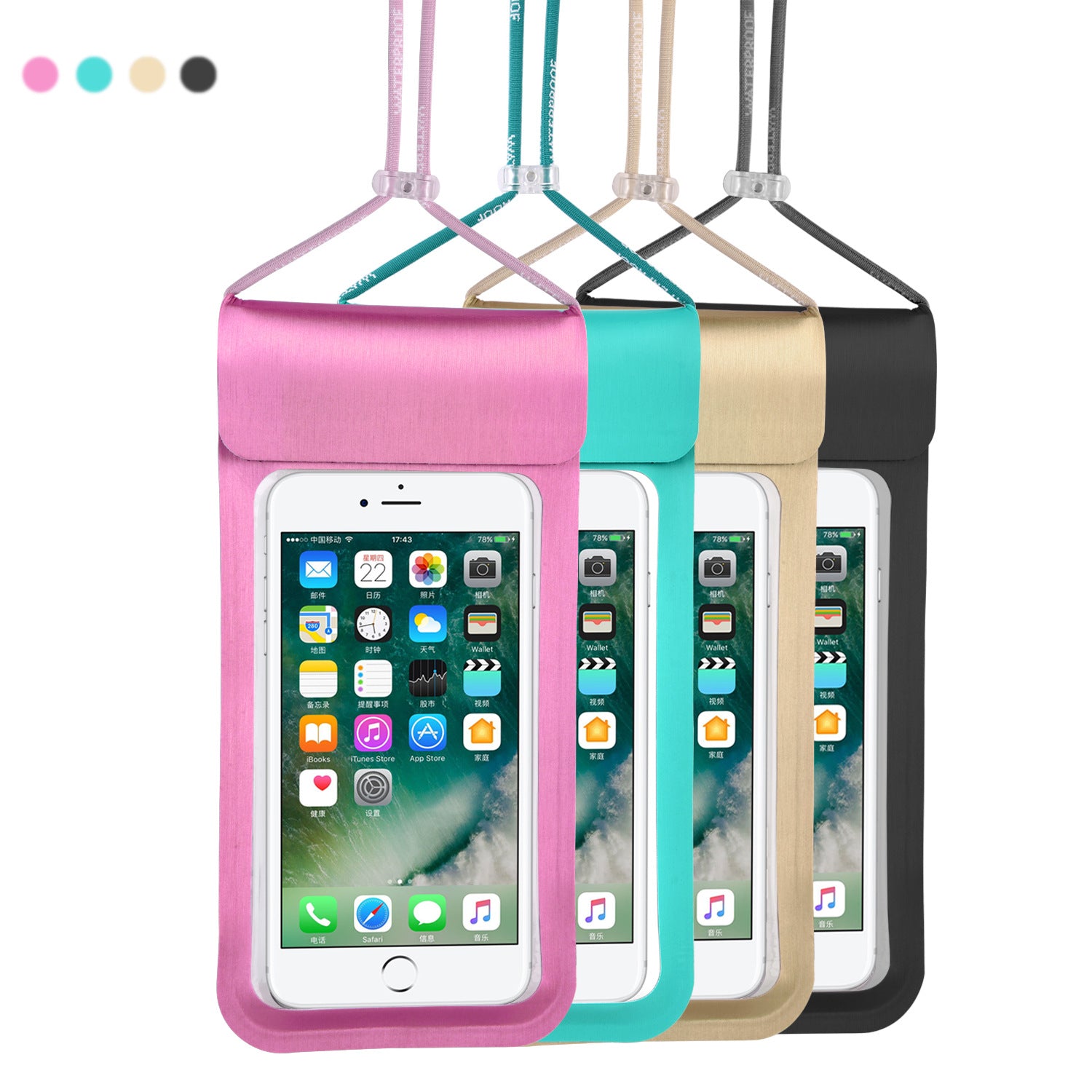 Outdoor Waterproof Phone Pouch with Touchscreen (Clear)