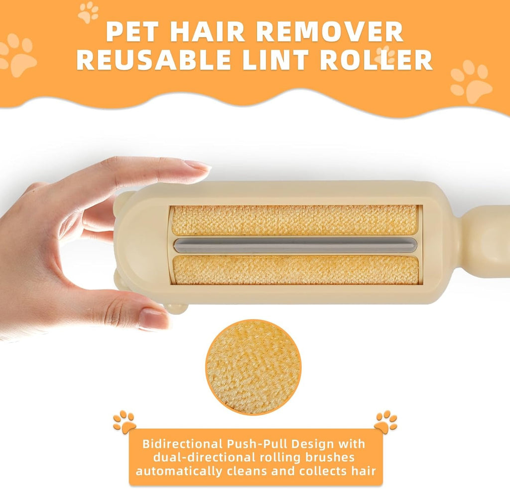 Pet Hair Remover with Self-Cleaning Base