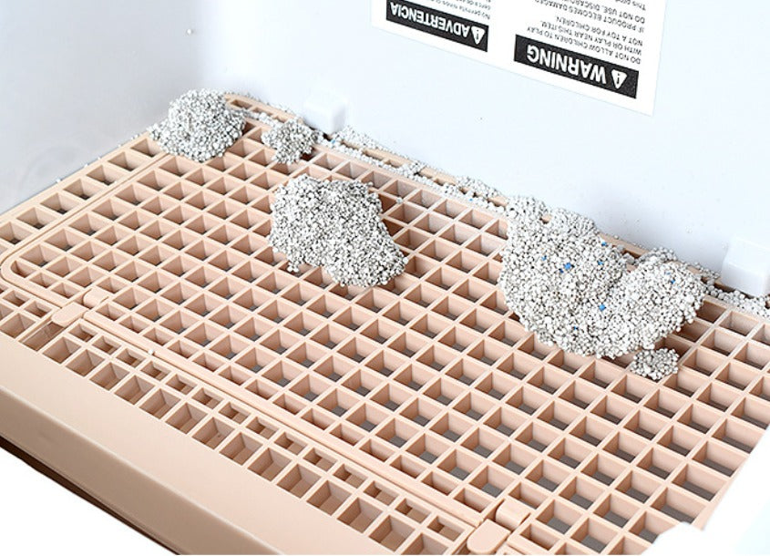 Semi-Enclosed Cat Toilet Litter Box