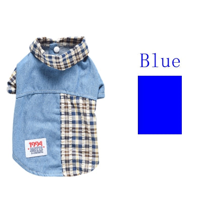 Teddy Dog Summer Plaid Button-Up Shirt