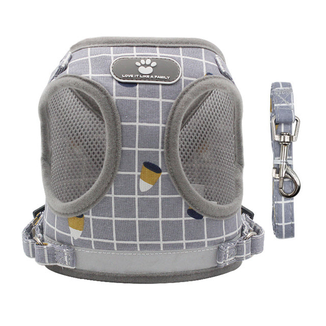 Adjustable Reflective Pet Traction Rope and Collar Set