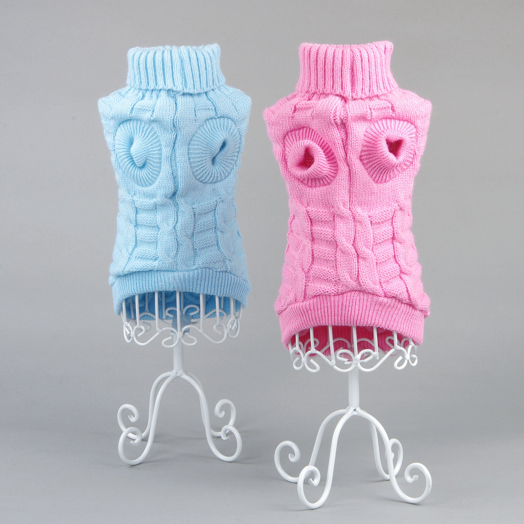 Solid Color Dog Sweater for Pets and Cats