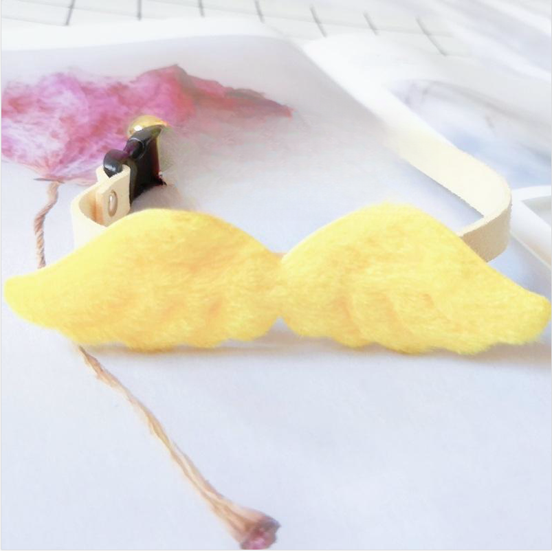 Adjustable Dogcat Collar with Bell and Angel Wings
